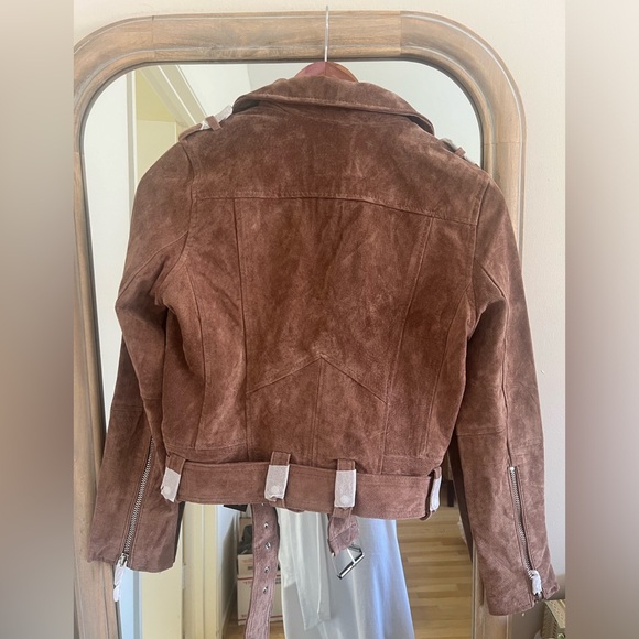 BLANKNYC Suede Moto Jacket XS- NWT coffee bean brown leather - Picture 5 of 6